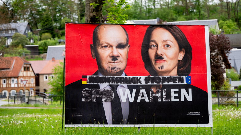 Immer mehr zerstörte Wahlplakate im Landkreis Bautzen