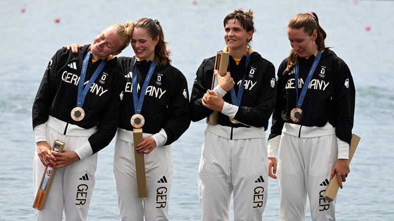 🥉 Bronze: Rudern, Frauen-Doppelvierer mit Maren Wölz, Tabea Schendekehl, Leonie Menzel und Pia Greiten.