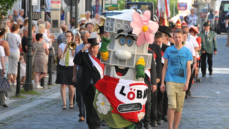 ...  als Maskottchen bei Festen in Löbau ...