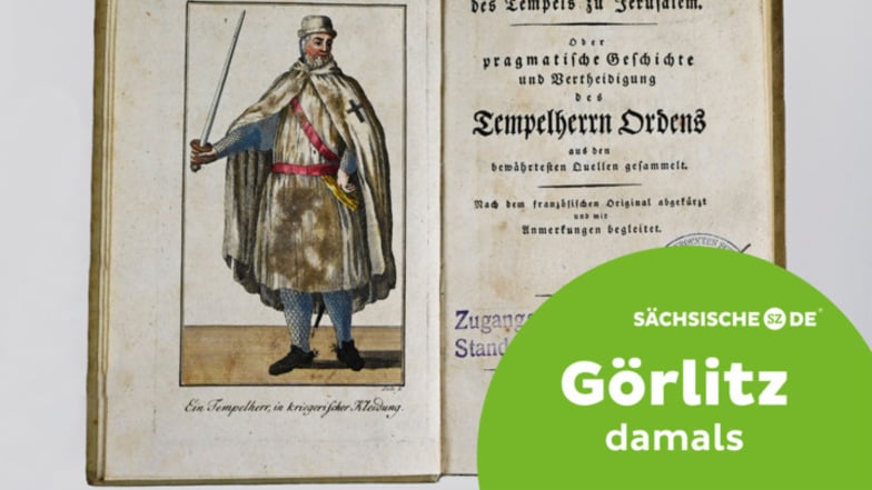 So sieht das Buch aus "Die Ritter des Tempels zu Jerusalem. Oder pragmatische Geschichte und Vertheidigung des Tempelherrn Ordens aus den bewährtesten Quellen gesammelt, 2 Bde., Leipzig, Weygandsche Buchhandlung 1790".