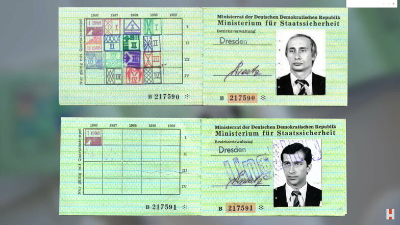 Putins damaliger Stasi-Ausweis.