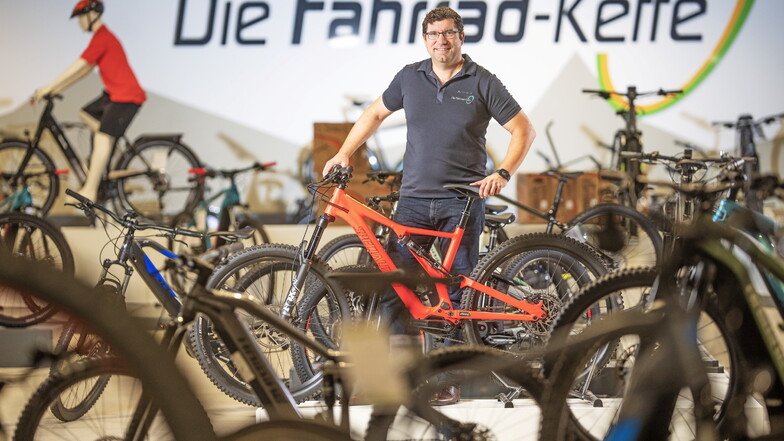 Andreas Krause, kaufmännischer Leiter der K&K Bike GmbH mit dem Label "Die Fahrrad-Kette", ist mehr als nur zufrieden mit dem Fahrradboom. Besonders E-Bikes sind gefragt.