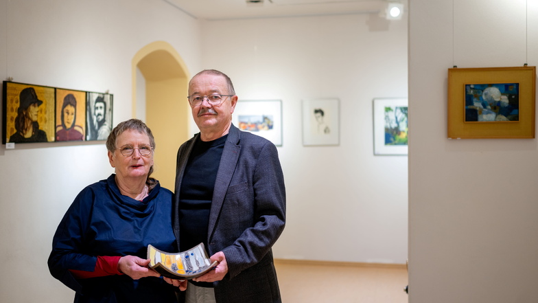 Elke Boschke (Keramik) und André  Wejwoda (Malerei und Grafik) stellen gemeinsam in der Lohse-Galerie in Bischofswerda aus.
