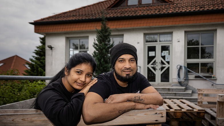 Sicherheit und Maisfladen: Gabriela und Jose aus Venezuela haben sich rasch in Friedersdorf eingelebt.