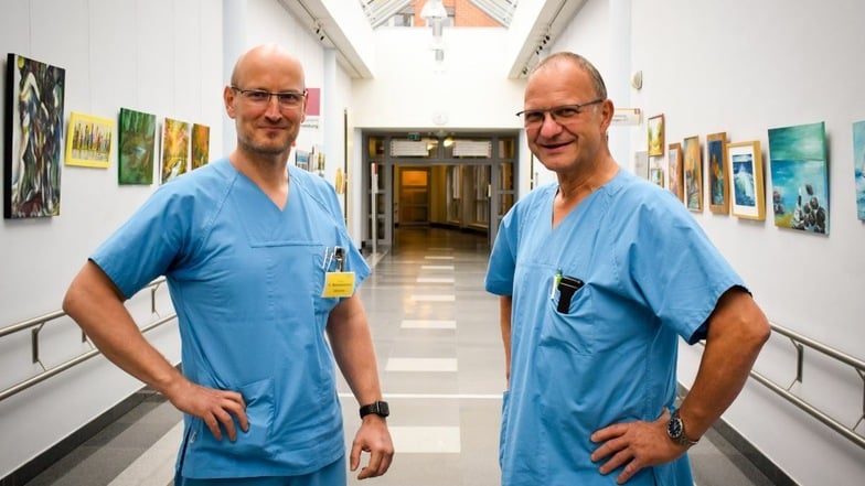 Dr. Ralf Banaskiewicz (li.) übernimmt die Görlitzer Unfallchirurgie von Dr. Uwe Karsten Schöbel.