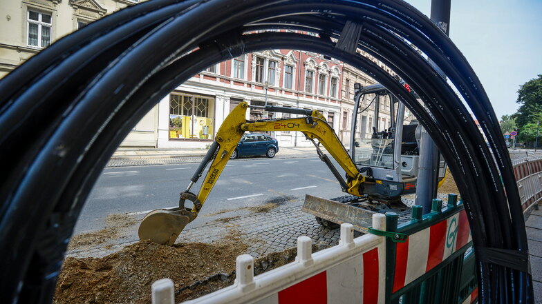 Bei Bauarbeiten wurde ein Kabelstrang beschädigt - allerdings außerhalb von Görlitz.
