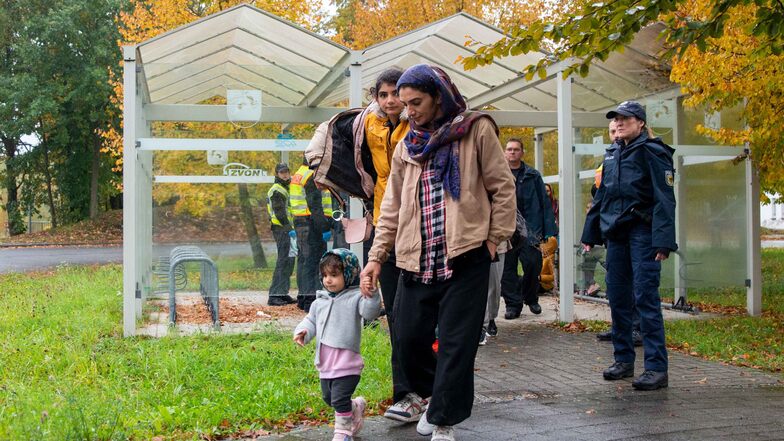 Die Bundespolizei hat am Freitag diese Flüchtlinge in Hirschfelde aufgegriffen.