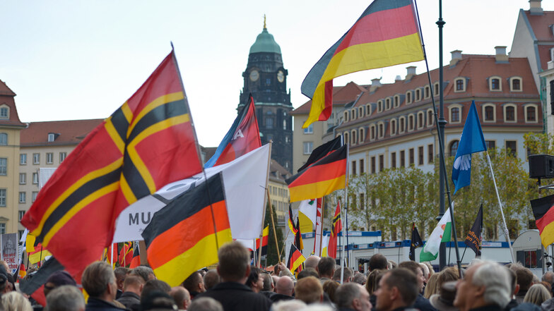 Am Rande einer Pegida-Demo soll der frühere AfD-Sprecher Horst J. den Hitlergruß gezeigt haben.