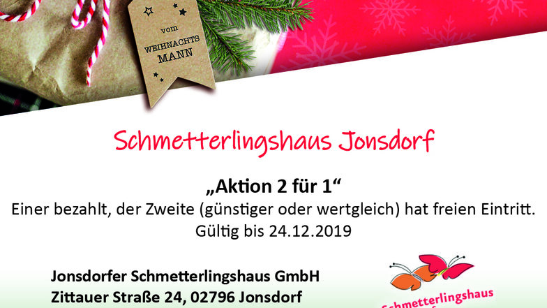 Jonsdorfer Schmetterlingshaus GmbH, Zittauer Straße 24, 02796 Jonsdorf, schmetterlingshaus.info