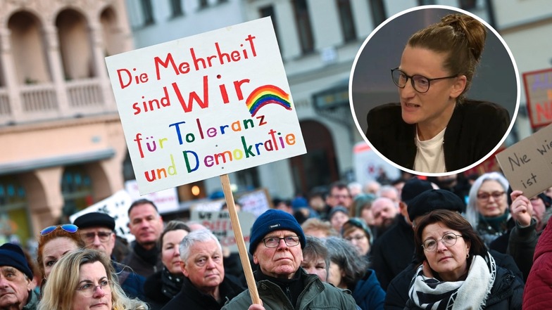 Freibergerin berichtet in ARD-Talk von Demos gegen AfD: „Lange auf Moment gewartet“
