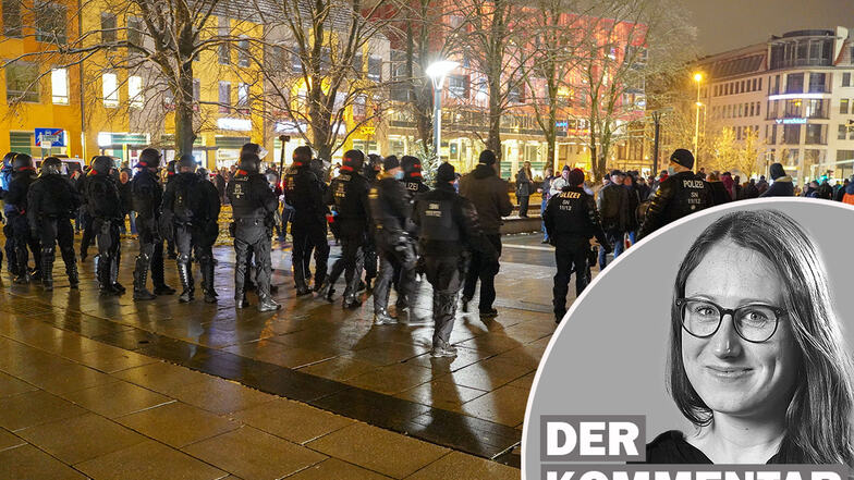 Den Protestierenden am Montagabend in Bautzen ging es nicht um Corona, sondern vor allem darum, Chaos zu stiften, kommentiert Theresa Hellwig.
