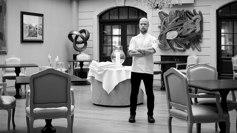 Sven Vogel, Küchenchef im Restaurant-Bistro "Caroussel Nouvelle" im Hotel Bülow Palais.