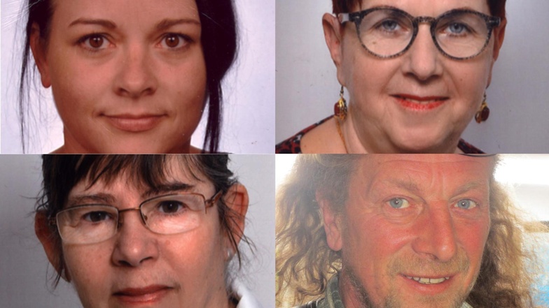 Sie kandidieren für Die Linke: (von links oben nach rechts unten) Dörte Henkel, Gerda Kade, Anita Schniebs und Rüdiger Horn.