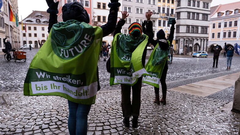 Auch im März waren einige Schüler in Görlitz wieder für das Klima auf der Straße.