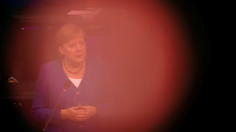 Bundeskanzlerin Angela Merkel bei der letzten Regierungsbefragung im Bundestag