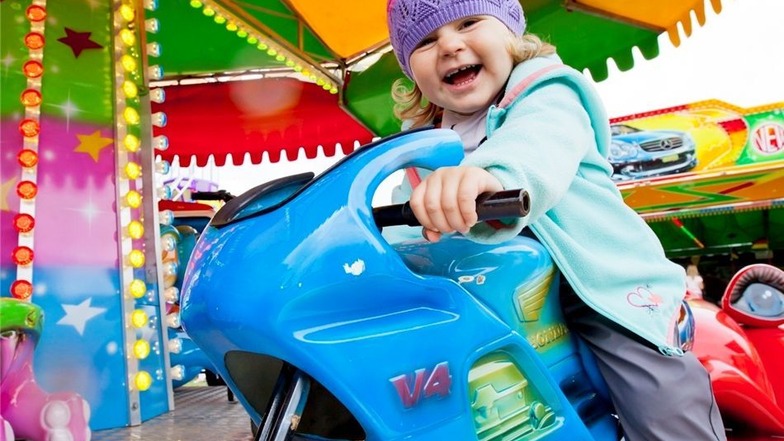 Kein Stadtfest ohne Karussell fahren: Am Wochenende wurde in Gröditz auch an Angebote für Kinder gedacht.