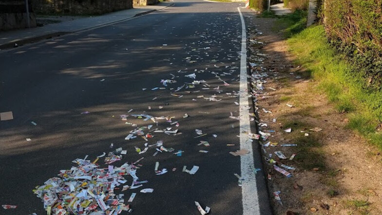 Wild herumliegender Müll verdreckte regelmäßig die Straßen von Goppeln.