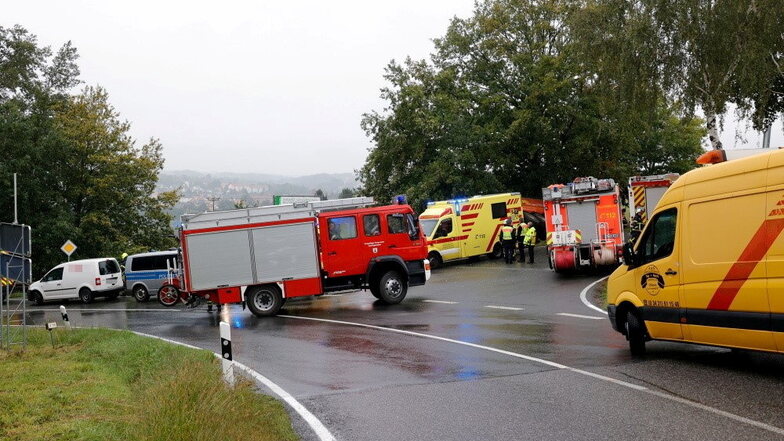 Lkw-Unfall auf B175 bei Rochlitz