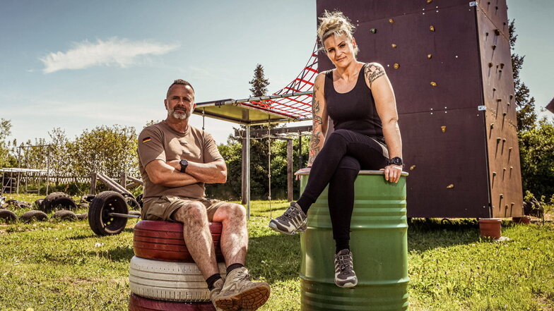 Ramona and René Wagner run their power plant studio in Sohland.  As part of the corona restrictions, they also benefited from being able to offer outdoor fitness courses.