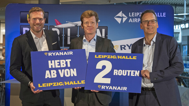 Am Flughafen Leipzig/Halle haben Ryanair und der Airport am Dienstag offiziell bekanntgegeben, dass es künftig wieder Flüge nach England und Irland geben wird.