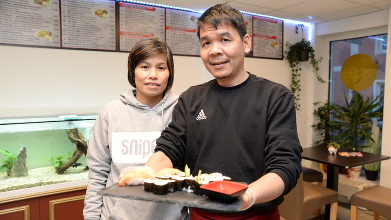 Niesky: Vietnamesisches Ehepaar bietet Sushi an