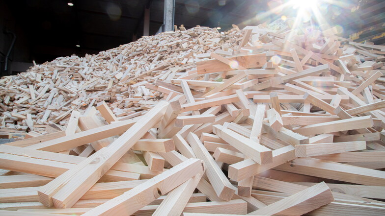 Bei HS Timber in Kodersdorf wird frisch geschlagenes Holz verarbeitet. Mehr als die Hälfte der Produktion wird in andere Länder exportiert.