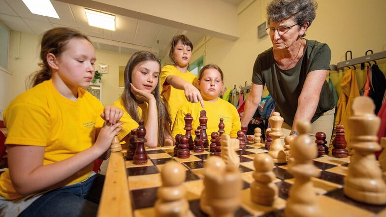 Vier Heidenauer Mädchen sind Schach-Genies