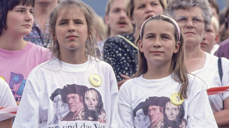 Protest gegen die Schließung des Kaliwerks in Bischofferode, 1993