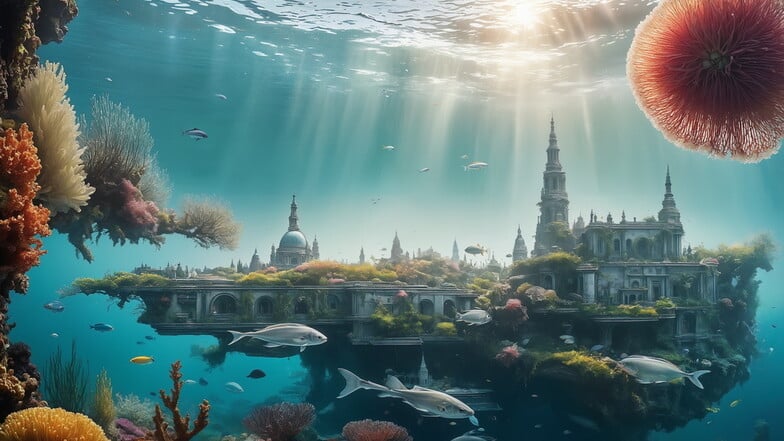 Bei der Kombination aus Überschwemmung und Tiere, wird Dresden zu einem Atlantis und liegt ganz unter dem Meeresspiegel.