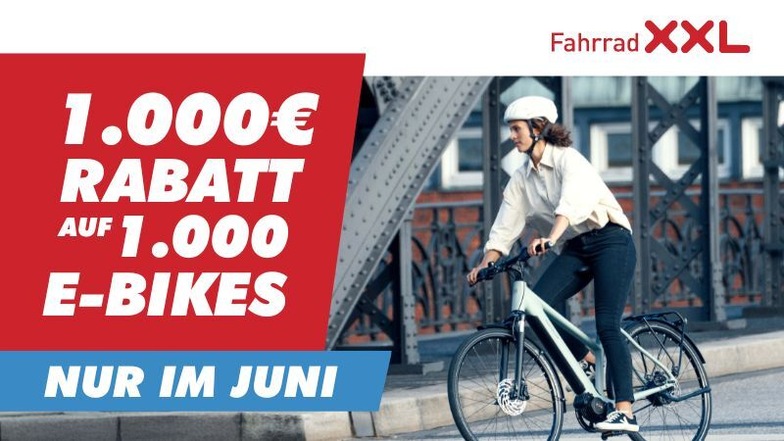 Juni-Sparwochen bei Fahrrad XXL: 1.000 E-Bikes stark reduziert!