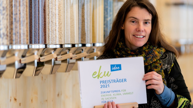 Sabine Krüger hat ihren Naturraum Unverpackt-Laden in Neustadt noch nicht mal geöffnet, bekommt für die Idee aber schon einen Preis.