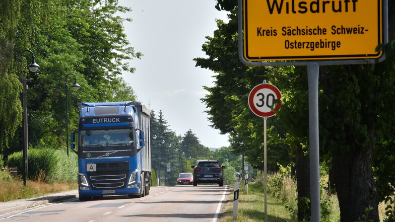 Bereits im letzten Jahr galt auf der S36 in Wilsdruff Tempo 30.