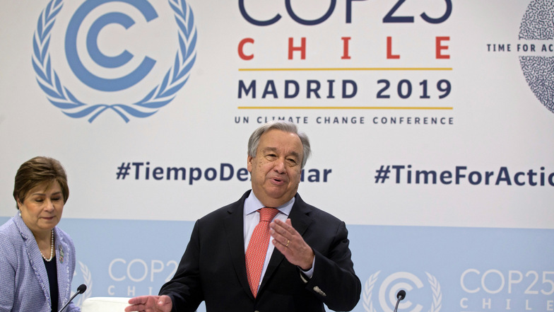 UN-Generalsekretär Antonio Guterres hat  vor dem Beginn des UN-Klimagipfels in Madrid die schlimmsten Klimasünder der Erde zu stärkerem Einsatz aufgerufen.