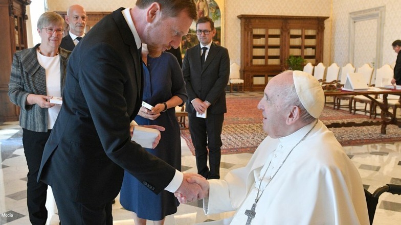 Sachsens Ministerpräsident Michael Kretschmer trifft am 17. Juni Papst Franziskus in Rom.