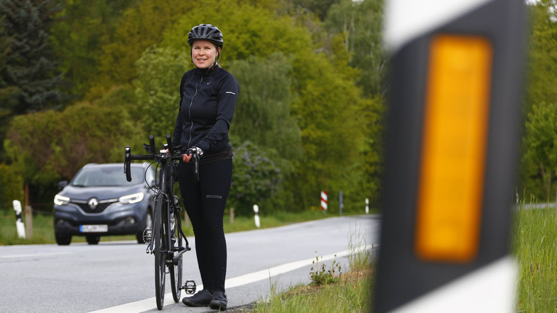 Die Kamenzerin Julia Wendt ist viel mit dem Fahrrad unterwegs. Oft hat sie Angst, wenn Kraftfahrer drängeln und knapp überholen.