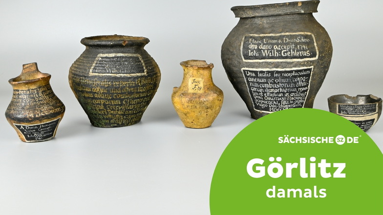 Das sind die beschrifteten Gefäße aus der Sammlung des Johann Wilhelm Gehler (1696-1765) der Görlitzer Sammlungen für Geschichte und Kultur. Leider gibt es keine Zeichnung von Johann Wilhelm Gehler.