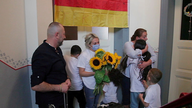 Die Wiedersehensfreude war groß, als die Familie Imerlishvili vergangenes Jahr wieder nach Pirna zurückkehren durfte.