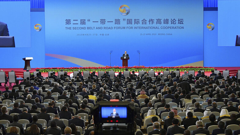 Abdel Fattah al-Sisi, Präsident von Ägypten, spricht beim Seidenstraßen-Gipfel-Auftakt in Peking.