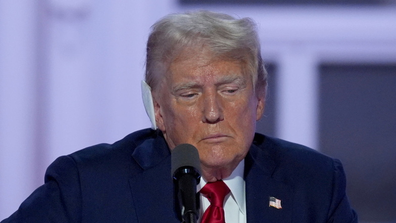 Trump spricht während des letzten Tages der Republican National Convention.