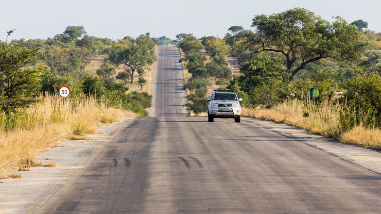 Der Kruger-Park erstreckt sich auf einer Nord-Süd-Achse über rund 350 Kilometer.