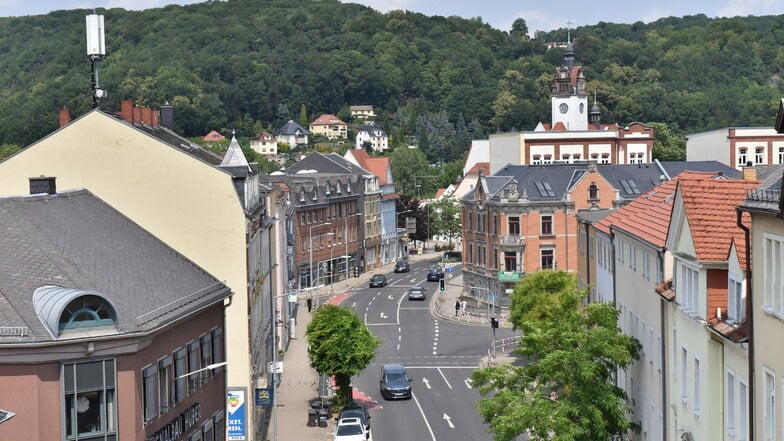 Die Dresdner Straße dominiert Freital-Potschappel. Aber rechts und links davon soll vieles schöner werden.