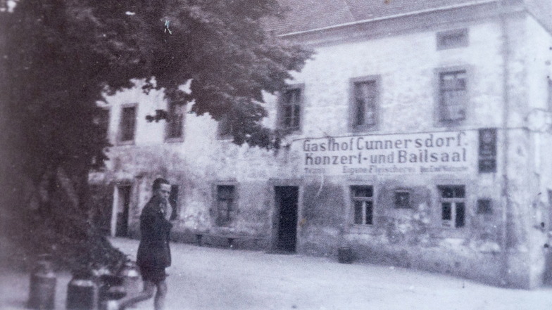 Ein historisches Foto zeigt den Gasthof im Januar 1924.