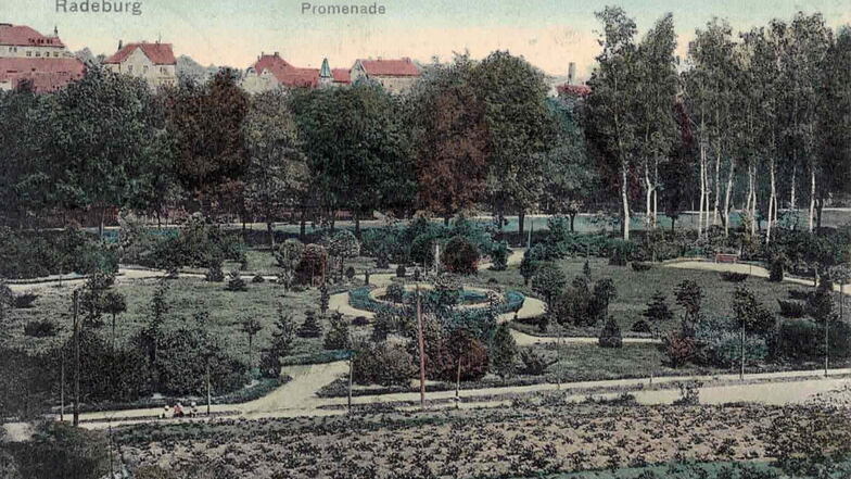Die historischen Postkarten aus dem Stadtarchiv zeigen die Anlagen um den Brunnen in den Anfangsjahren ihres Bestehens, zu Beginn des 20. Jahrhunderts.