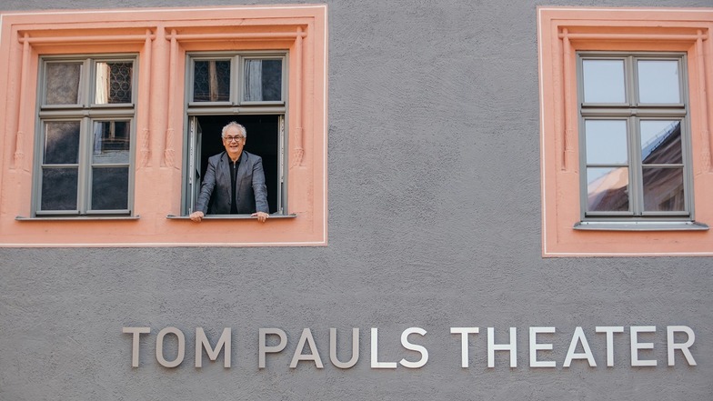 Tom Pauls in seinem Theater in Pirna.