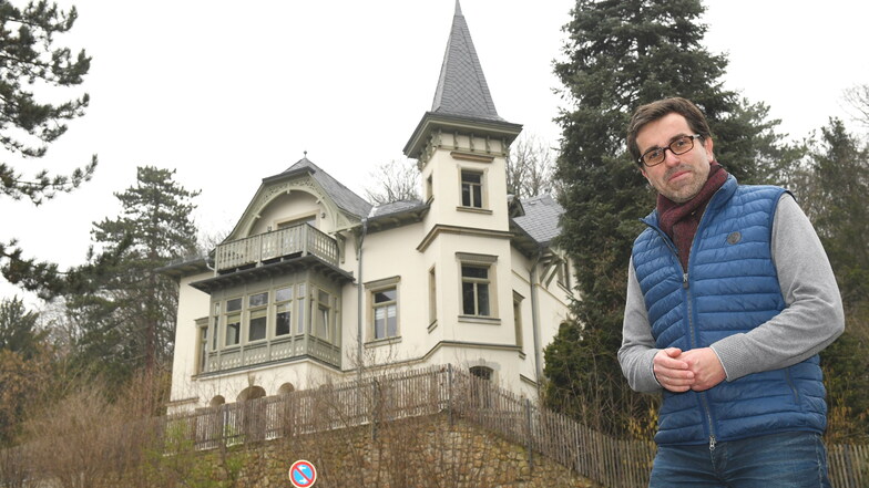 Das ist der neue Besitzer der Grützner-Villa in Freital und das hat er vor