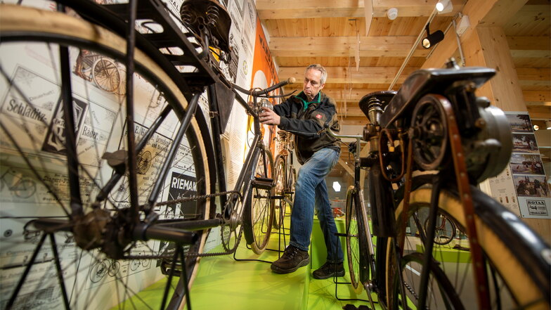Steffen Stiller betreut die Fahrrad-Erlebniswelt Velocium.