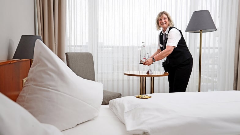 Grit Binder gehört zum Personal im Riesaer Hotel Mercure – einem der wenigen Viersternehotels in der Region.