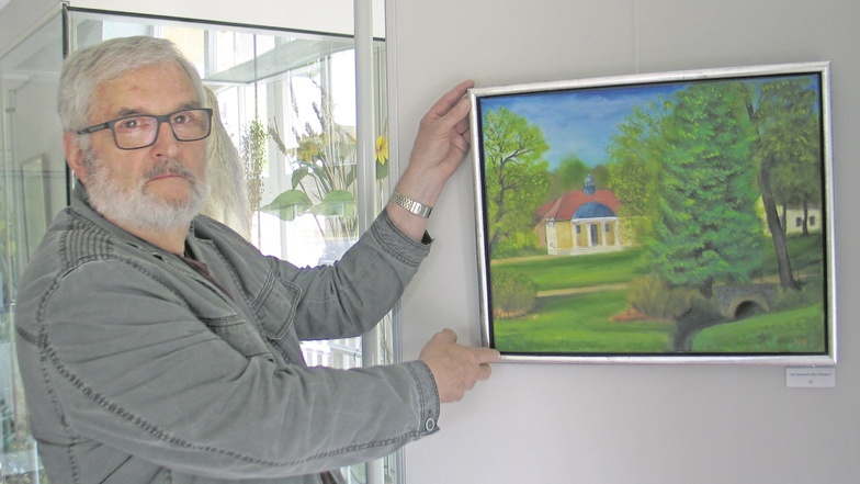 Auch den Badepark in Bad Muskau hat Rainer Dietmar Hennig auf einem seiner Bilder verewigt.
