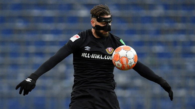Kurz vor der Abreise nach Australien war Brandon Borrello noch für Dynamo beim Spiel in Hannover im Einsatz.