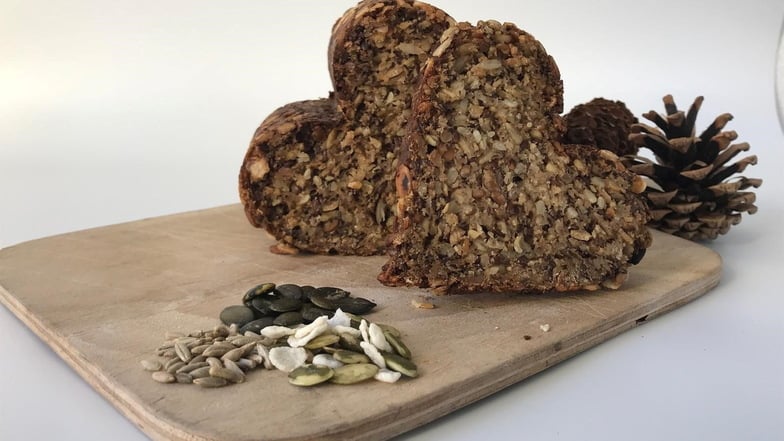 Das ist das sogenannte Herzbrot des Ottendorfer Mühlenbäckers, ganz vegan.